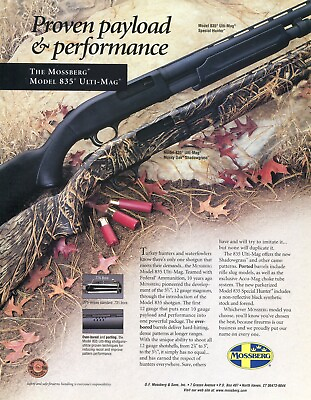 #ad 2001 Print Ad of Mossberg Model 835 Ulti Mag Special Hunter amp; Mossy Oak Shotgun $9.99