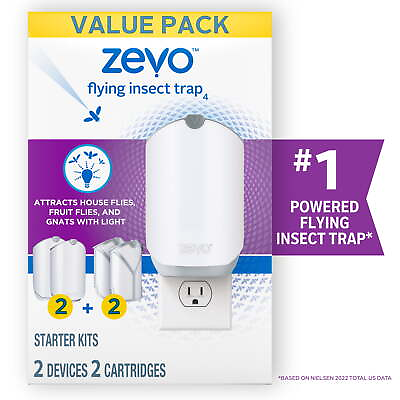 #ad Zevo Flying Insect Trap Fly Trap Twin Pack $37.47