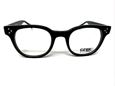 #ad Geek Eyewear Eyeglasses Frames Maestro Black 47 22 145 Full Rim Plastic G97 $32.25