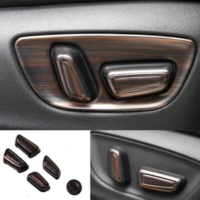 #ad 5X Seat Adjust Handle Button Cover Wood Grain For Toyota Venza Harrier 2021 2023 $25.65