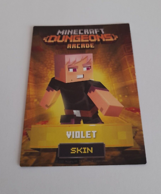 #ad Minecraft Dungeons Arcade Card SERIES 1 quot;Violetquot; Skin Free Pamp;P UK GBP 4.69