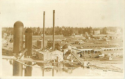 #ad Postcard RPPC 1920s Oregon Bend Lumber Logging Sawmill Occupation OR24 616 $59.99