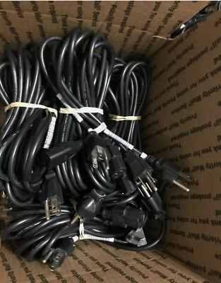 #ad Lot of 30 High Quality 5 6ft 3 Prong Power Cord Cable For Monitor PC Printer $34.99