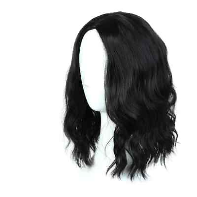 #ad 14quot; Short Curly Synthetic Hair Women Lady Natural Black High Temperature Fiber $24.74