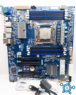 #ad GIGABYTE MF51 ES0 Motherboard Intel W 2135 CPU x4 Slim SAS 10GbE 3x PCIe x16 $200.00