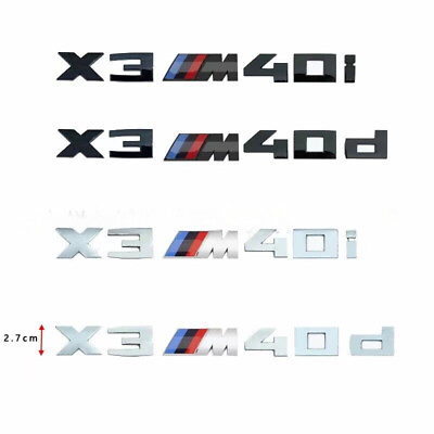 #ad For X3 Series Chrome Black Emblem X3 M40i M40d Number Letters Rear Trunk Badge $19.99