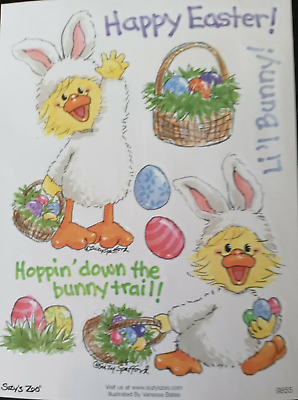 #ad SUZY#x27;S ZOO quot;HAPPY EASTERquot; STICKER SHEET #9855 $1.00