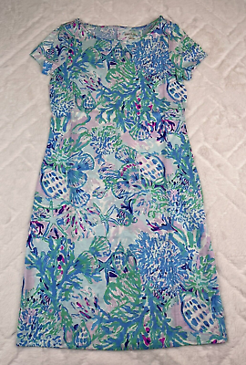 #ad *NWT* Lilly Pulitzer Women#x27;s XXS Short Sleeve Marlow Dress Craysea $59.99