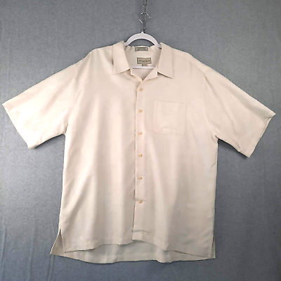 #ad CUTTER amp; BUCK Men#x27;s Shirt Button up Casual Ivory Size XL 138cut $21.79