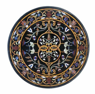 #ad 24#x27;#x27; Table Marble Inlay Top pietra Dura Home coffee dining blue lapis Decor b267 $689.70