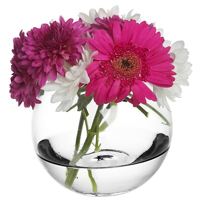 #ad 12x Round Glass Flower Vase Bowl Modern Home Wedding Table Top Centerpiece Decor GBP 24.99
