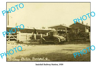 #ad OLD LARGE PHOTO INNISFAIL RAILWAY STATION c1930 QLD. AU $9.90