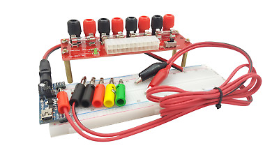 #ad ATX Computer Power Supply Breakout Board Adapter Breadboard Banana Plug Kit $29.99