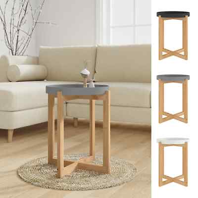 #ad Coffee Table Round End Table Sofa Table Engineered Wood Solid Wood Pine vidaXL $66.99