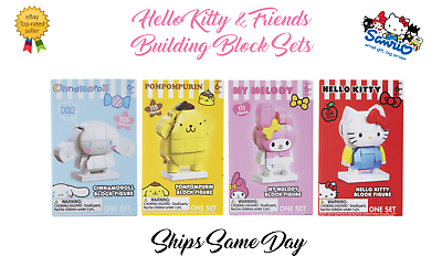 #ad ✅Official Sanrio Hello Kitty amp; Friends 4Pack Building Block Sets Creative NEW $57.63
