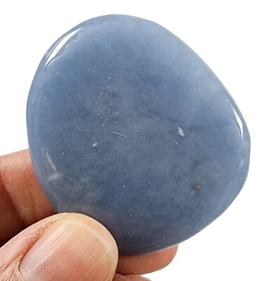#ad Angelite Crystal Polished Smooth Stone Peru 22.8 grams $5.99
