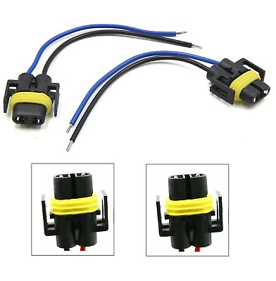 #ad Wire Pigtail Female S H8 Fog Light Two Harness Bulb Socket Connector Lamp Repair $10.45