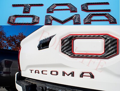 #ad Tailgate Insert Letters fits 2016 2021 Toyota Tacoma Badge 3D Black Fiber $32.88