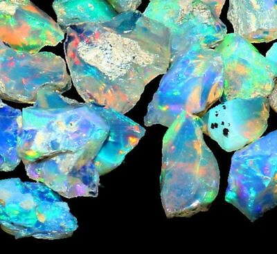 #ad Black Friday Offre Jumbo Mutli Fire Play Of Color Multi Ethiopian Opal rough lot $18.99