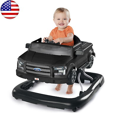 #ad 4 In 1 Agate Black Baby Activity Center Push Walker Removable Steering Wheel Toy $121.12