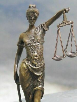 #ad Black Friday Special Bronze Blind Lady of Justice Law Lawyer Attorney Sculpture $119.00