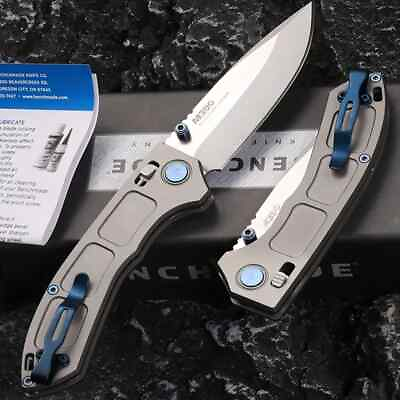 #ad Folding Knife With Titanium Handle Pocket Knife For Camping $48.99