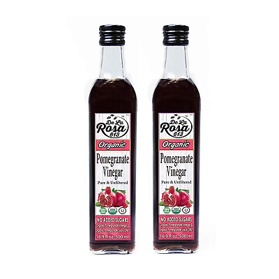 #ad De La Rosa Organic Pomegranate Vinegar Pure amp; Unfiltered Kosher 16.9Oz pack 2 $29.99