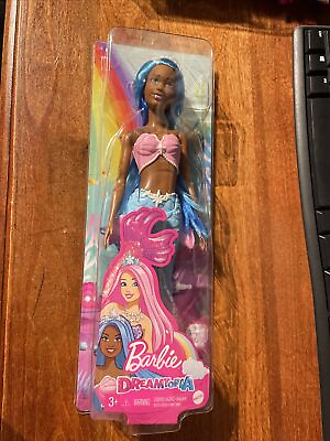 #ad Barbie Dreamtopia Mermaid Fairytale Blue Hair African American Doll New $9.59