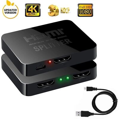 #ad #ad HDMI Splitter 1 In 2 Out 4K HDMI Splitter 1 To 2 Amplifier For Full HD 1080P 3D $6.29