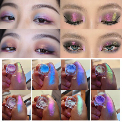 #ad Multi Chrome Eyeshadow Pigments Long Lasting Chameleon Glitter Powder Eye Shadow $2.90