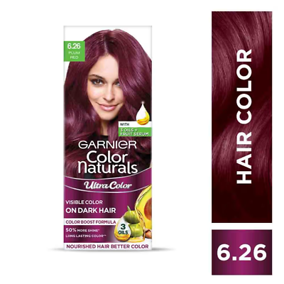 #ad Garnier Color Naturals Ultra Hair Color 6.26 Plum Red 55ml50gm Free Shipp $14.98