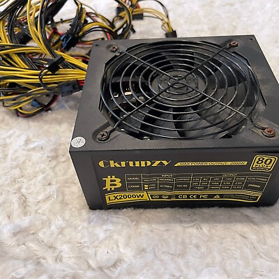 #ad For Parts: CKRUPZY 2000W PSU Modular Mining Power Supply for 8 GPU ETH Rig $5.99