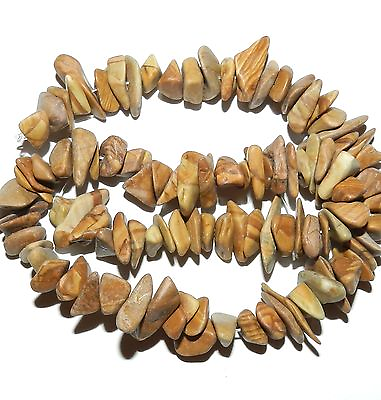 #ad NG1677 Brown Tigerskin Jasper X Large 13mm 21mm Gemstone Chip Beads 16quot; $9.50