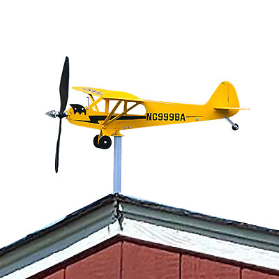 #ad Airplane Wind Spinners Metal Pinwheels Outdoor Aircraft Windmill Garden Decor $16.48