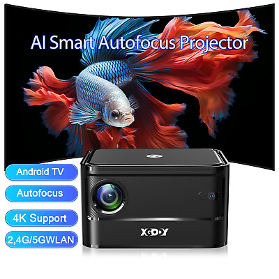 #ad AutoFocus Projector 4K 1080P FHD 5G WiFi LED Movie Video Home Theater HDMI AV US $82.99
