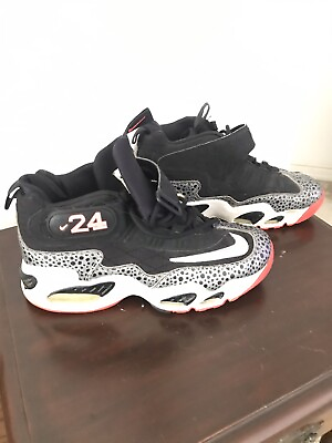 #ad Nike Air Griffey Max 24 Youth Boys White Black Lace Up High Top Sneakers Size 7 $44.00