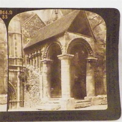 #ad Antique Stereoview Old Norman Staircase Canterbury Kings School H C White Co $19.99