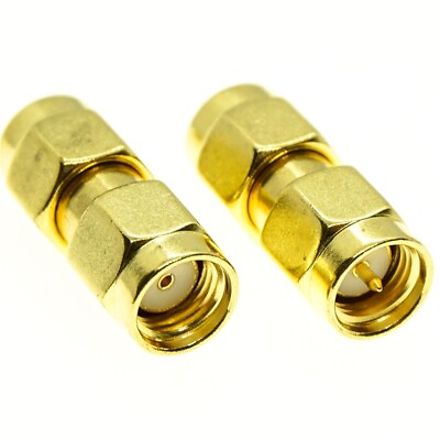 #ad RP SMA Male to SMA Male Plug in series RF Coaxial Adapter Connector $2.79