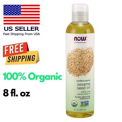 #ad NOW Solutions Organic Sesame Seed Oil 100% Pure Moisturizing Oil for Skin $7.98