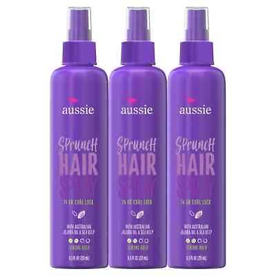 #ad 3 PACK Aussie Sprunch Non Aerosol Hairspray Strong Hold 8.5 fl oz $23.99