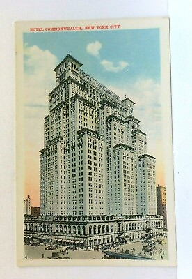 #ad New York City NY Hotel Commonwealth Vintage Postcard $8.49
