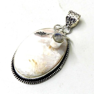 #ad Scolecite Gemstone Handmade Silver Jewelry Pendant Moonstone Pendent 13 Gm $13.99