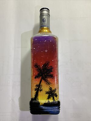 #ad Handpainted decorative glass bottle great for parties or gifts $28.50
