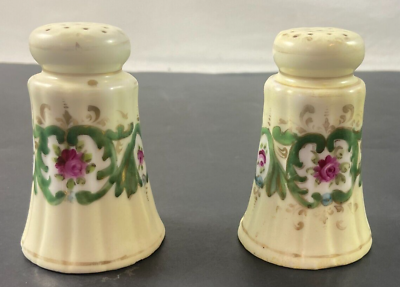 #ad Vintage Hand Painted Salt amp; Pepper Shakers Red Roses Marked 171 $17.98