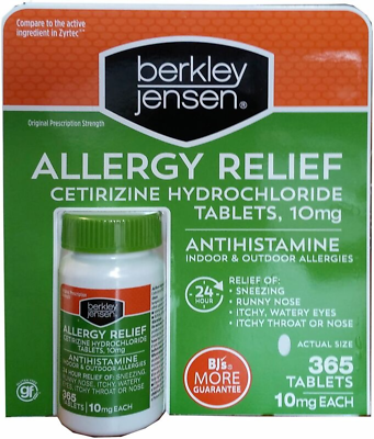 #ad Berkley Jensen Allergy Relief 365 ct. $24.95