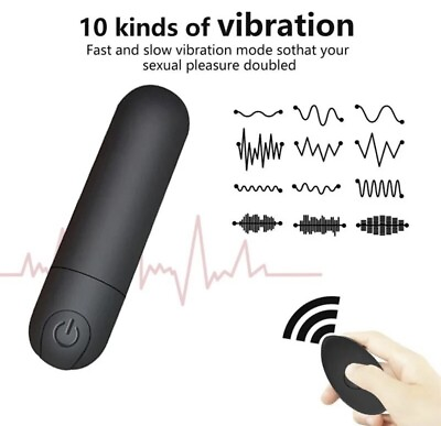 #ad Women Mini powerful Bullet Shape 10 Speed Vibrating Remote Massage Rechargeable $7.99