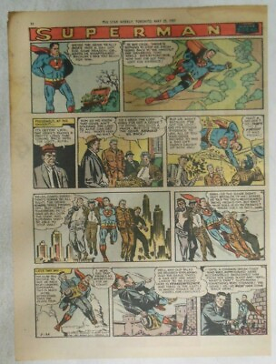 #ad Superman Sunday Page #917 by Wayne Boring from 5 26 1957 Size 11 x 15 inches $10.00