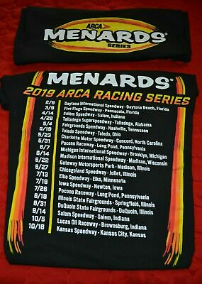 #ad Menards 2019 Arca Racing Series Black T Shirt Multiples Discount Size: S 3XL $6.98