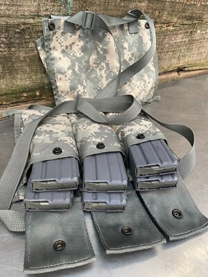 #ad LOT of 2 Military 6 Magazine Bandoleer MOLLE II Mag Ammunition Pouch w Strap $11.95