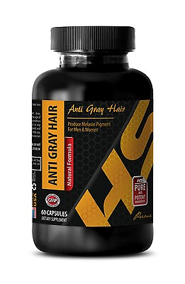 #ad gray hair ANTI GRAY HAIR COMPLEX hair growth supplement 1 Bottle $18.49